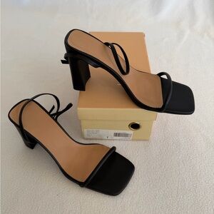 Billini Baya in Black Strappy Block Heel Sandals - Women